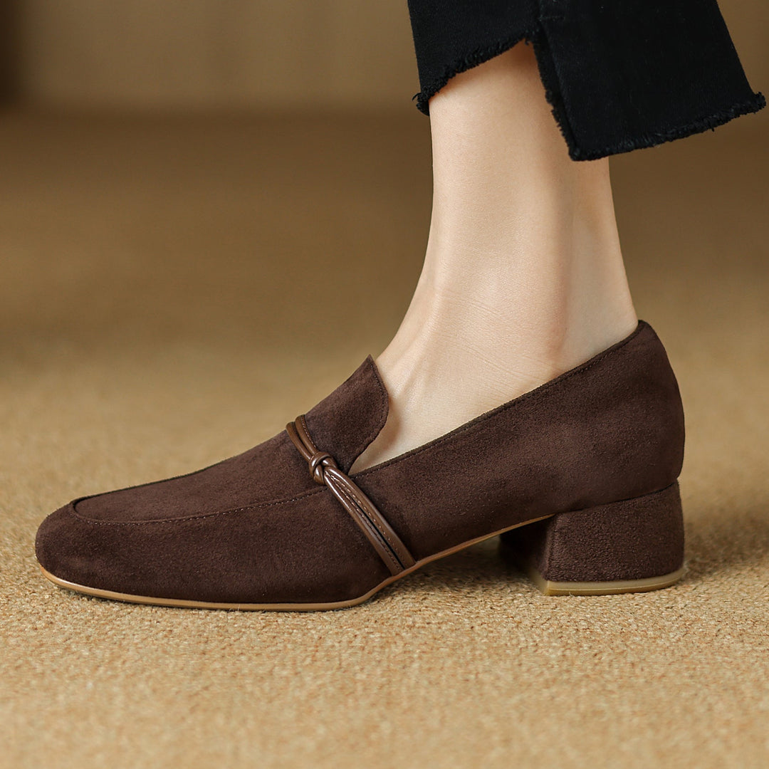 Women's Suede Leather Handmade Loafers "SuedeCraft Luxora"