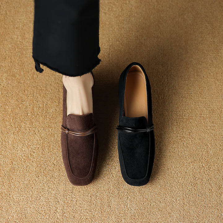 Women's Suede Leather Handmade Loafers "SuedeCraft Luxora"