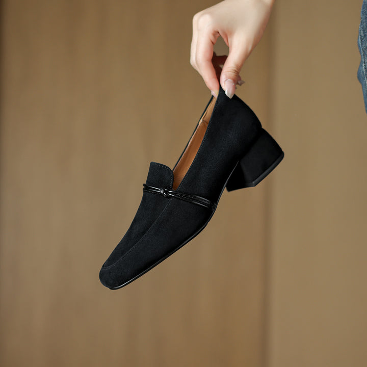 Women's Suede Leather Handmade Loafers "SuedeCraft Luxora"