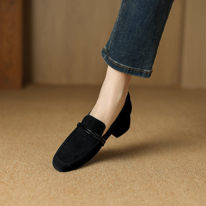 Women's Suede Leather Handmade Loafers "SuedeCraft Luxora"