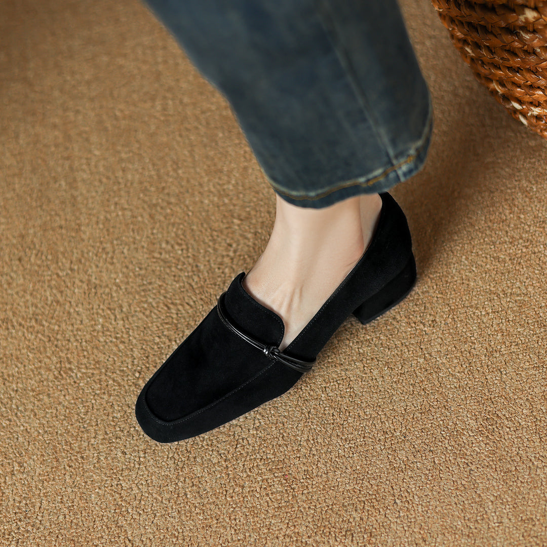 Women's Suede Leather Handmade Loafers "SuedeCraft Luxora"