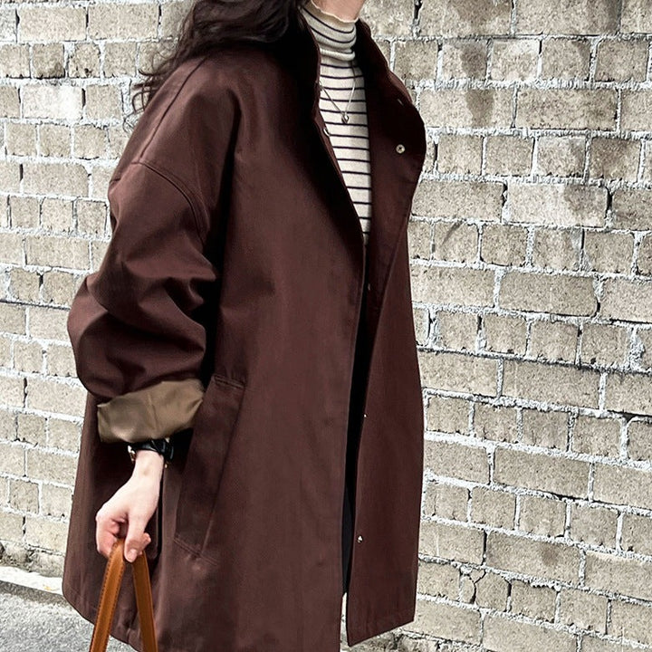 Cstand Collar Japanese Style Oversize Coat