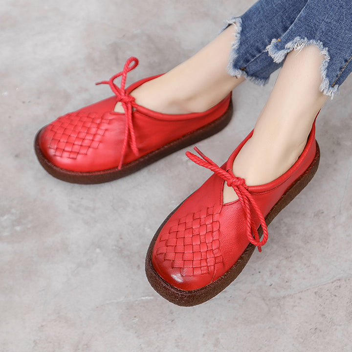 Handmade Woven Retro Casual Walking Shoes Women's Flats