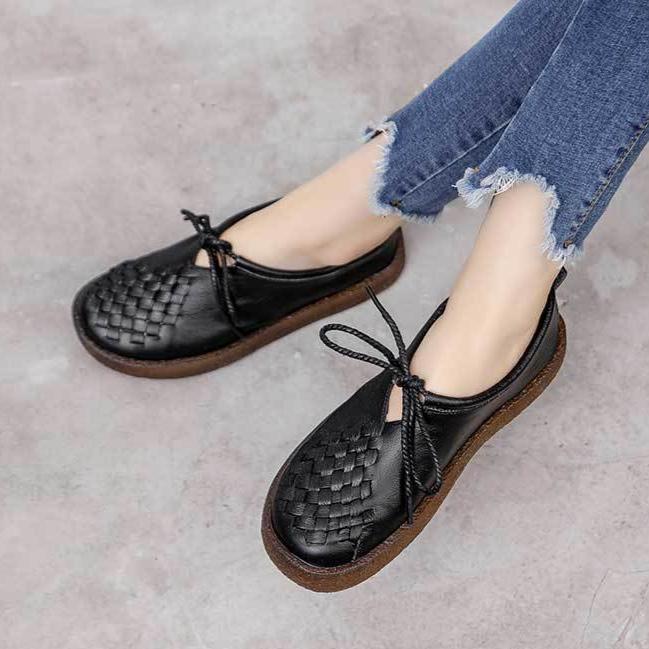 Handmade Woven Retro Casual Walking Shoes Women's Flats