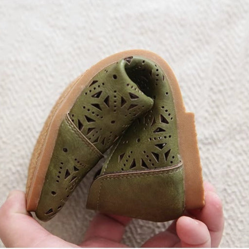 Mori Retro Literary Summer Sandals Hollowed Out Soft Shoes