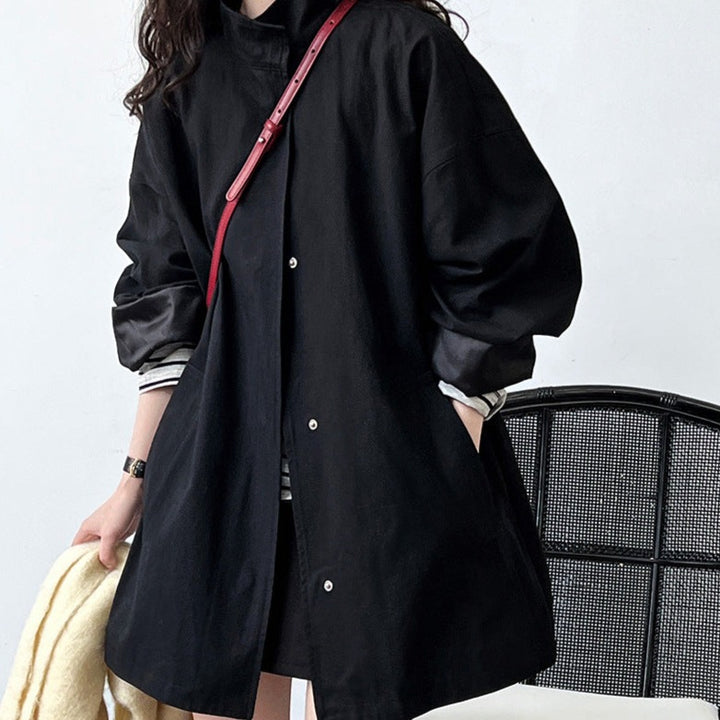 Cstand Collar Japanese Style Oversize Coat