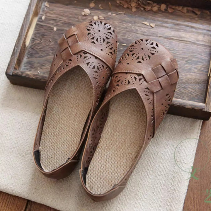 Mori Retro Literary Summer Sandals Hollowed Out Soft Shoes