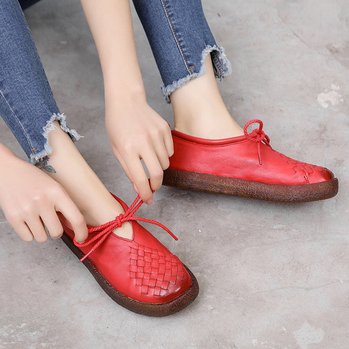 Handmade Woven Retro Casual Walking Shoes Women's Flats