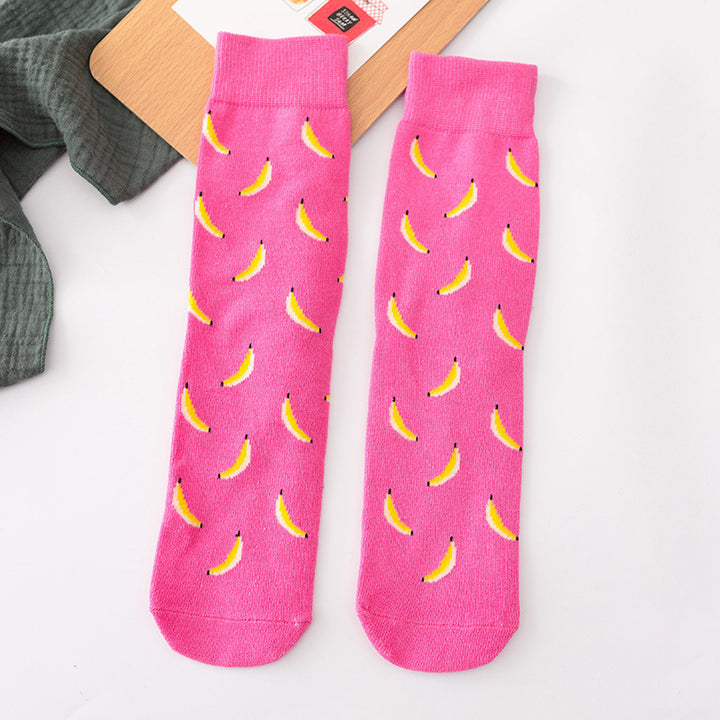 3 Pairs "Become a Fruit" Cotton Socks Women's Socks