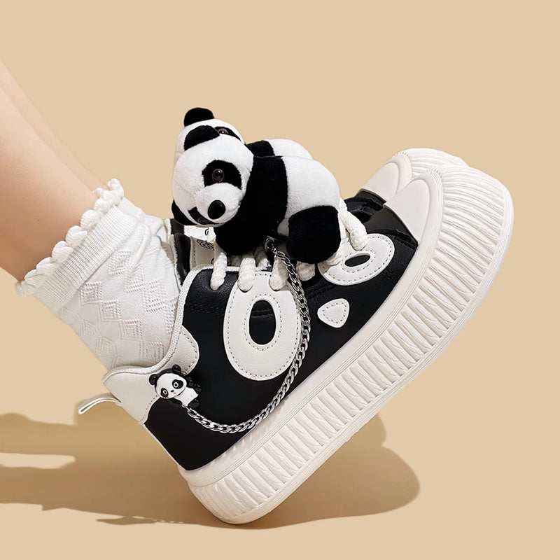 Women's Panda Design Platform Sneakers Casual Shoes