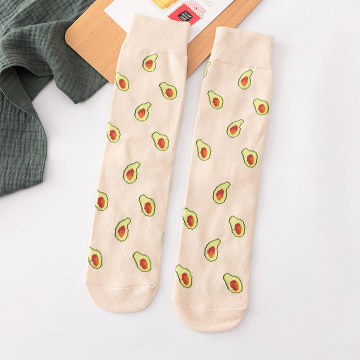 3 Pairs "Become a Fruit" Cotton Socks Women's Socks