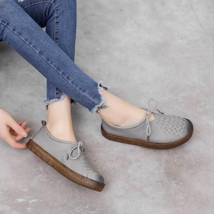 Handmade Woven Retro Casual Walking Shoes Women's Flats