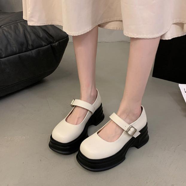 Chunky Mary Jane Japanese Style Wide Feet Fat Foot Women's Shoes