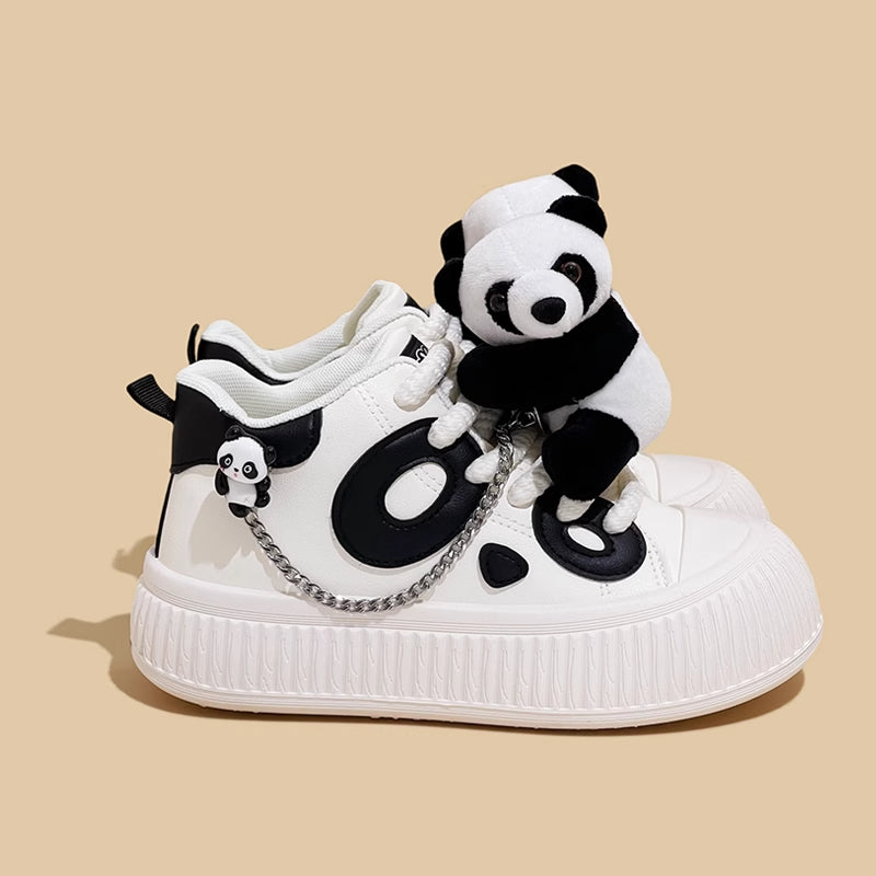 Women's Panda Design Platform Sneakers Casual Shoes