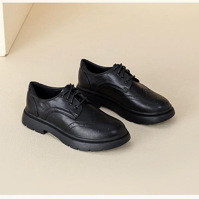 British Style Classic Lace-Up Brogues Leather Oxford Shoes