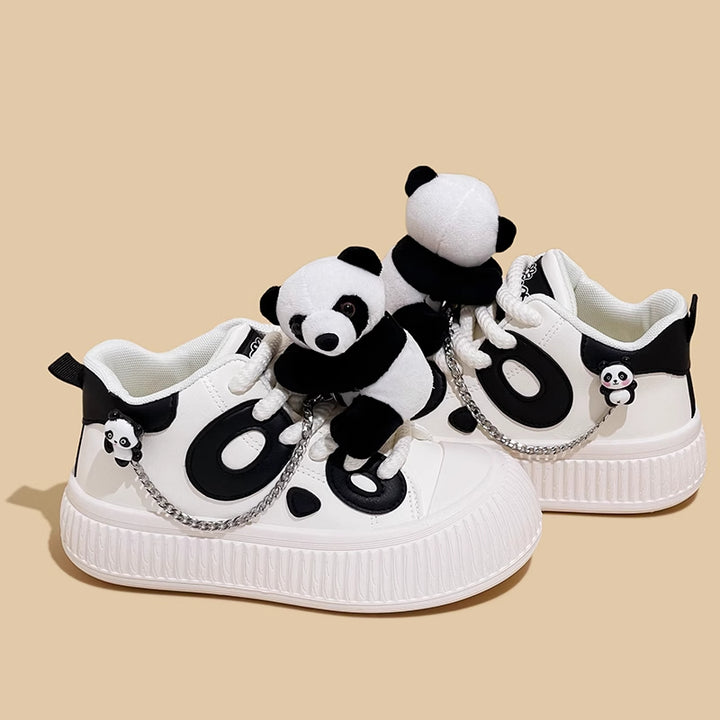 Women's Panda Design Platform Sneakers Casual Shoes