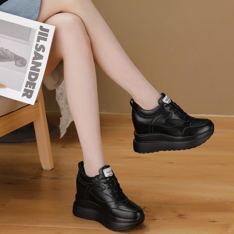 Womens Wedge Platform Sneakers High Hidden Heel Sneakers