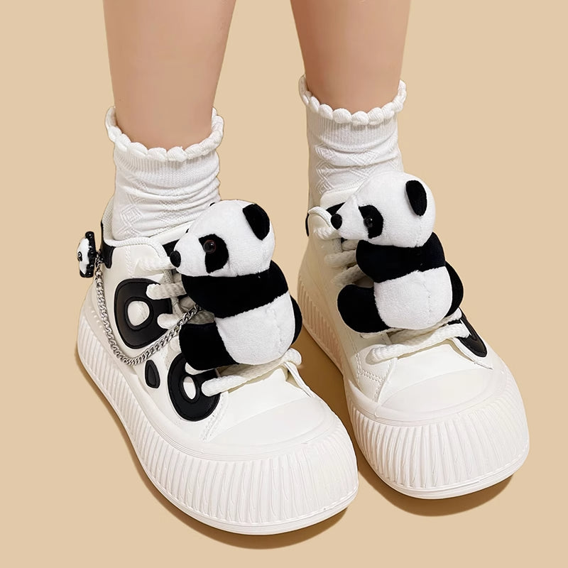 Women's Panda Design Platform Sneakers Casual Shoes