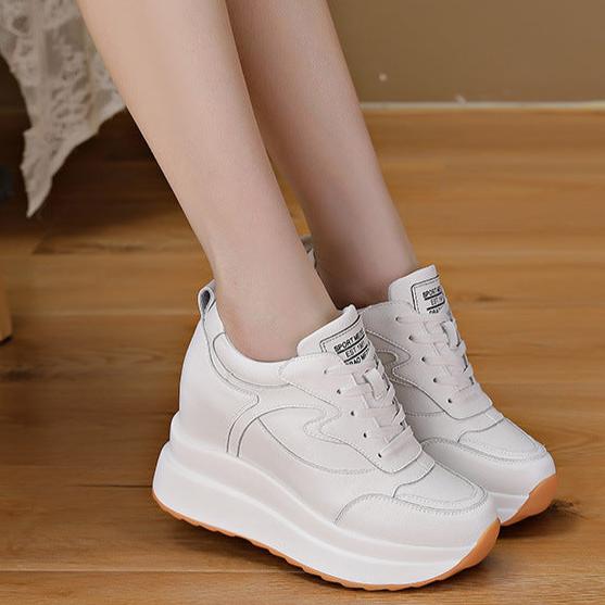 Womens Wedge Platform Sneakers High Hidden Heel Sneakers