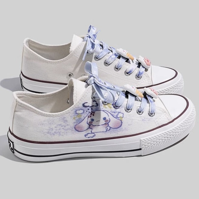 Womens Hand-painted Cute Canvas Tennis Shoes Low-top
