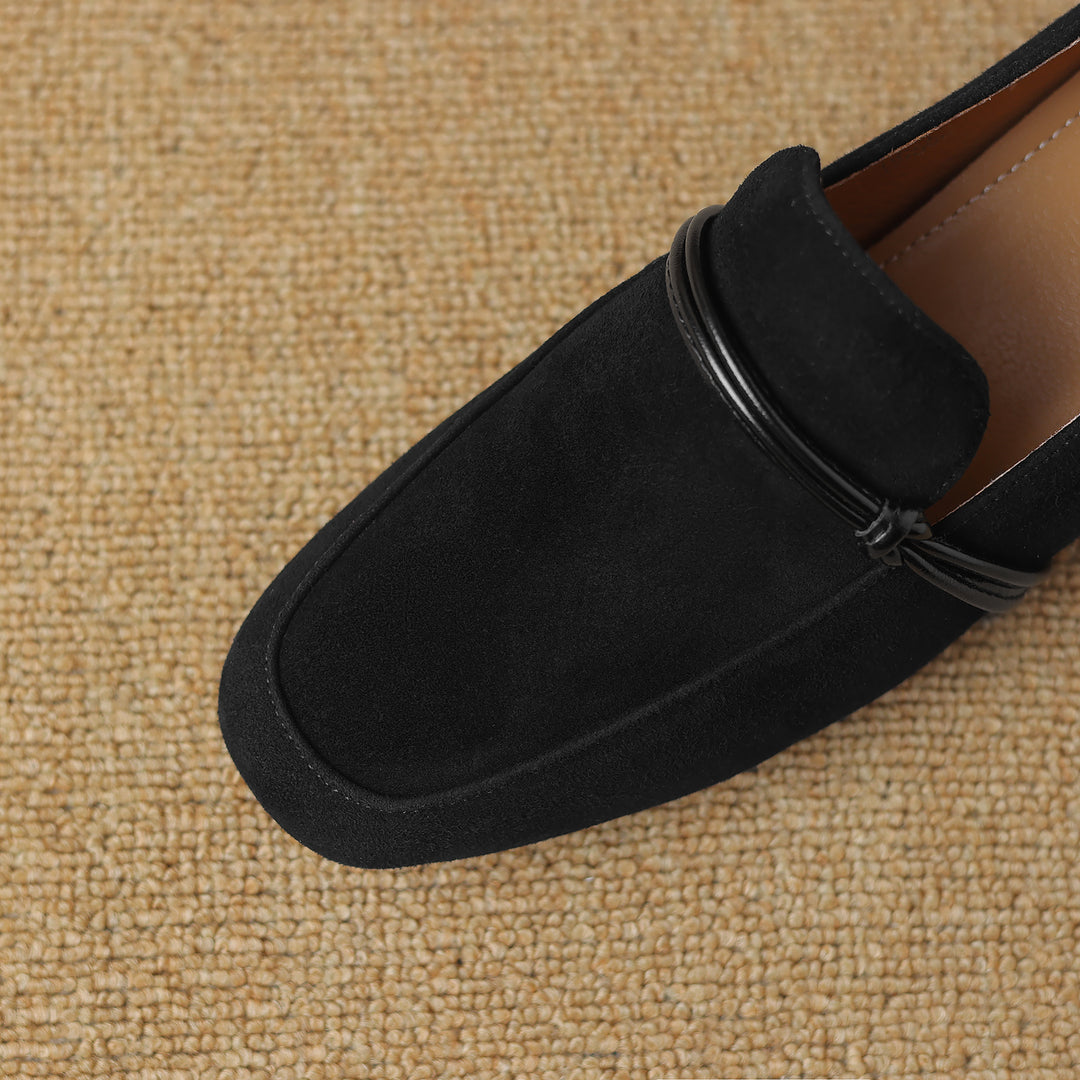 Women's Suede Leather Handmade Loafers "SuedeCraft Luxora"