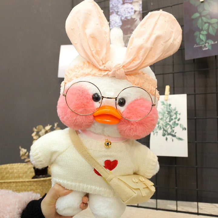 White LaLafanfan Duck Plush Toy