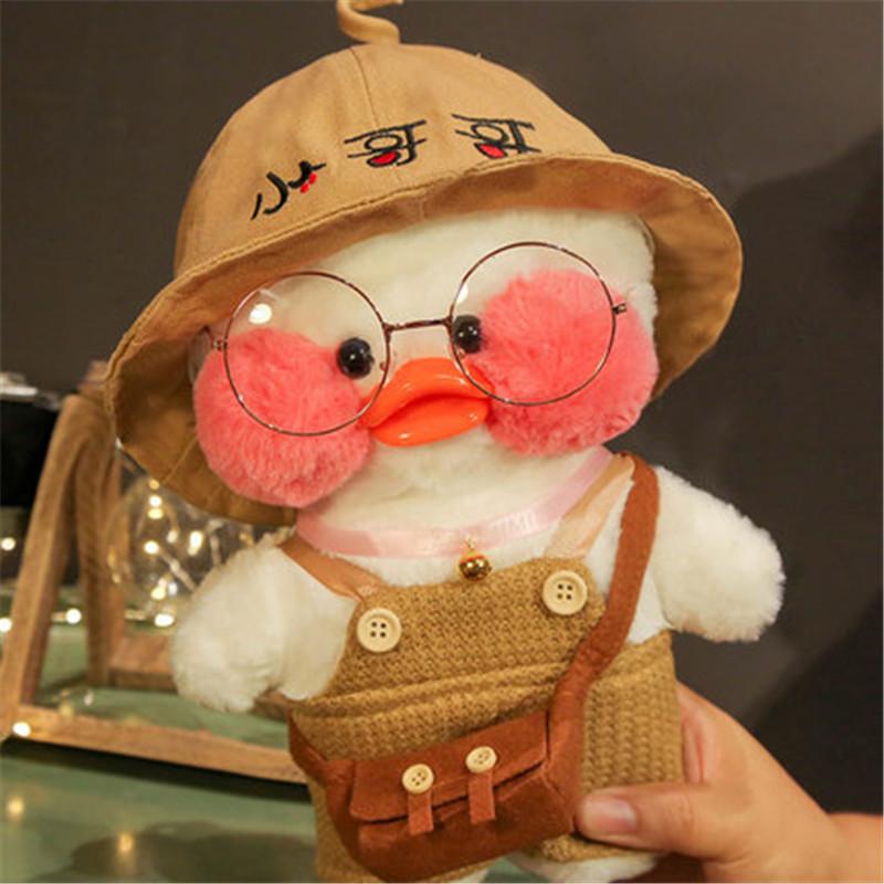 White LaLafanfan Duck Plush Toy